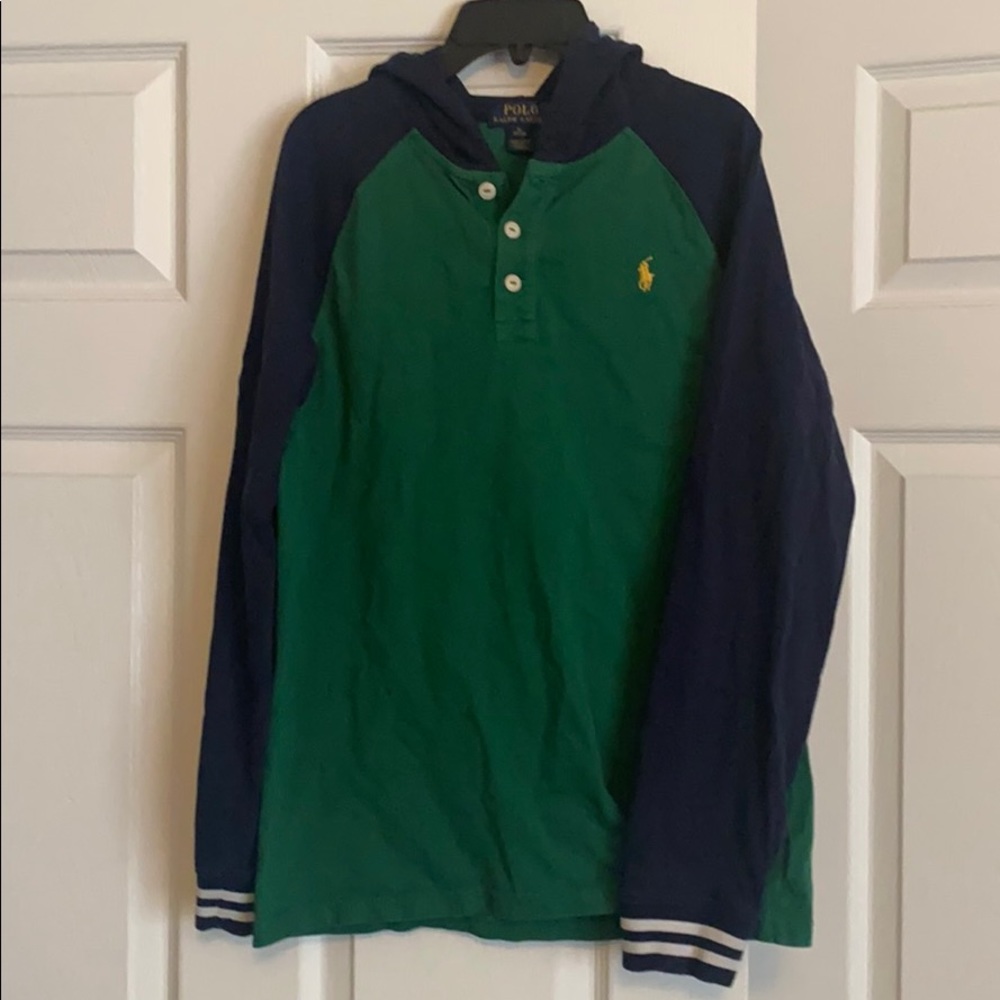 Ralph Lauren Big Boys Hooded Long Sleeve Shirt